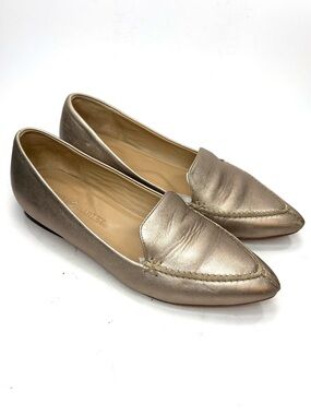 Poppy Barley Gold Leather Flats | 8